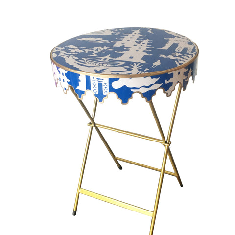 Dana Gibson Glenbrook Table in Navy Beijing