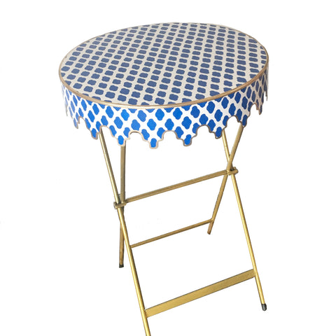 Dana Gibson Glenbrook Table in Navy Parsi