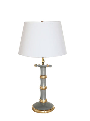 Dana Gibson Bamboo Candle Stick  Lamp in Grey