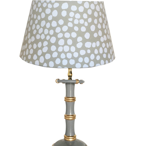 Dana Gibson Bamboo Candle Stick  Lamp in Grey