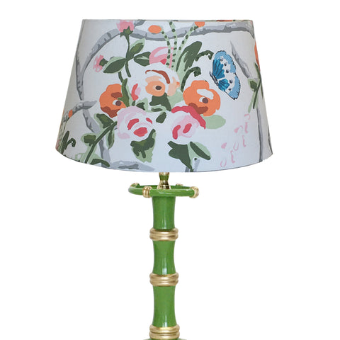 Dana Gibson Bamboo Candle Stick Lamp in Green