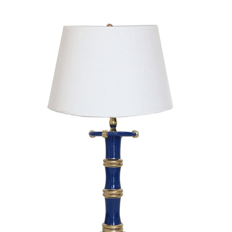 Bamboo Candle Stick Lamp by Dana Gibson in Navy