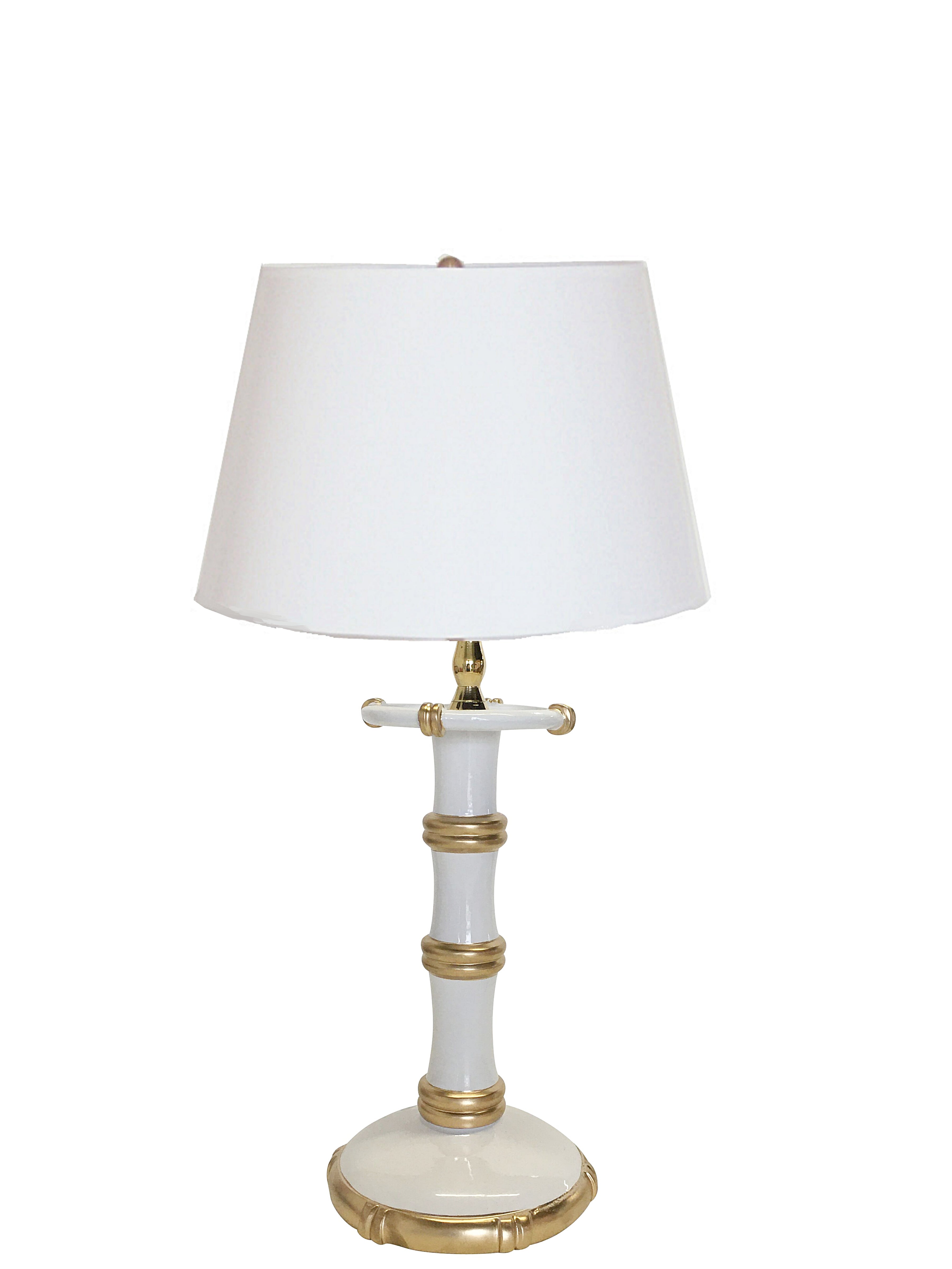 Bamboo Candle Stick Lamp by Dana Gibson in White