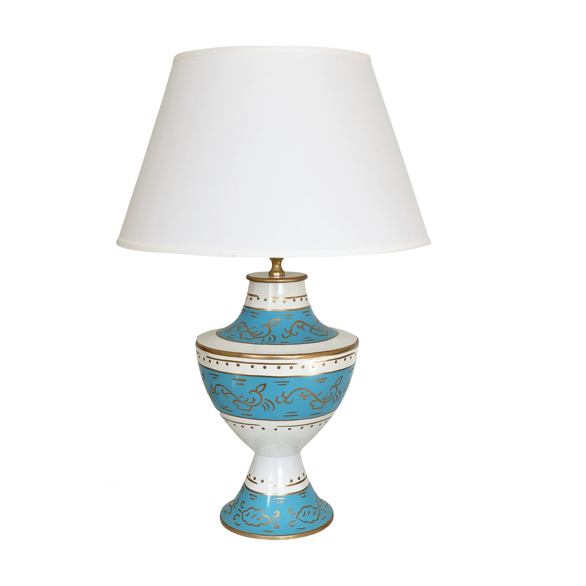 Dana Gibson Klismos in Jules Turquoise Lamp