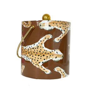 Dana Gibson Brown Leopard Ice Bucket