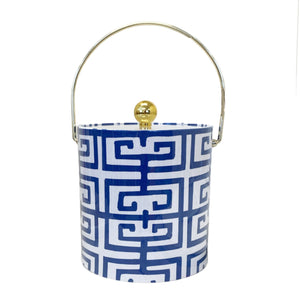 Dana Gibson Navy Fret Ice Bucket