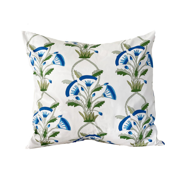 Dana Gibson Mughal Fleur in Blue Pillow