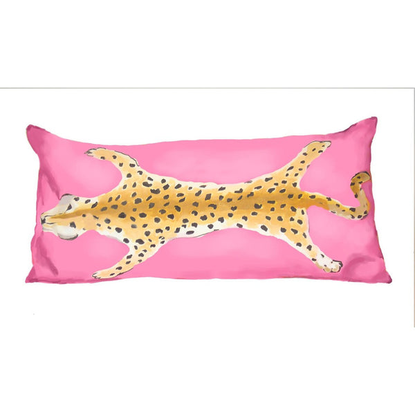 Dana Gibson Leopard Lumbar in Pink