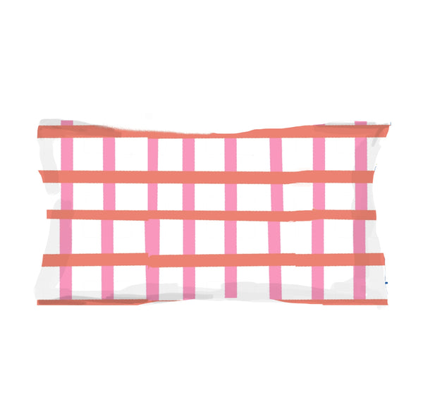 Dana Gibson Window Pane in Pink Lumbar