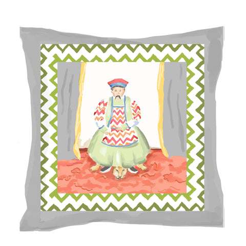 Dana Gibson Emperor Pillow in Grey