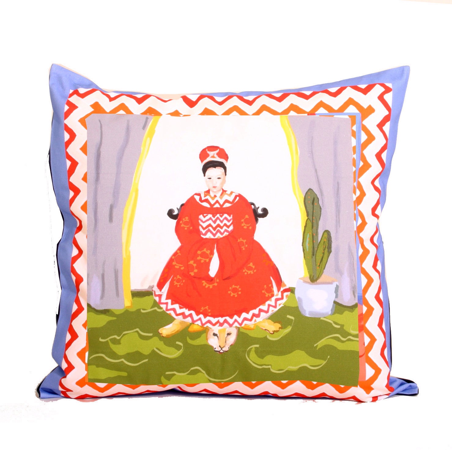 Dana Gibson Emperor Pillow in Blue