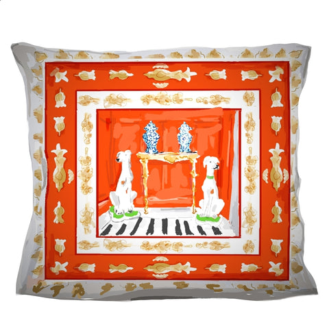 Dana Gibson Red Dog Pillow
