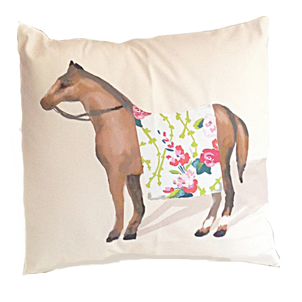 Show Horse in Chintz   22" Pillow