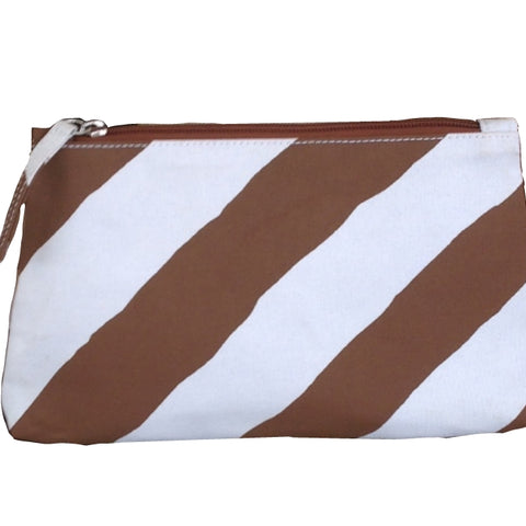 Brown Stripe Travel Bag, Small