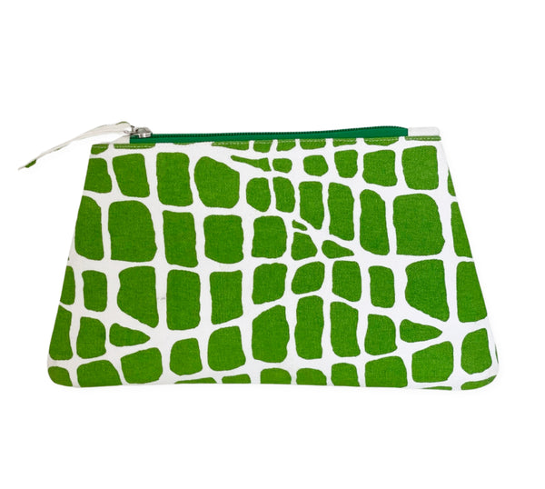 Dana Gibson Green Croc Travel Bag