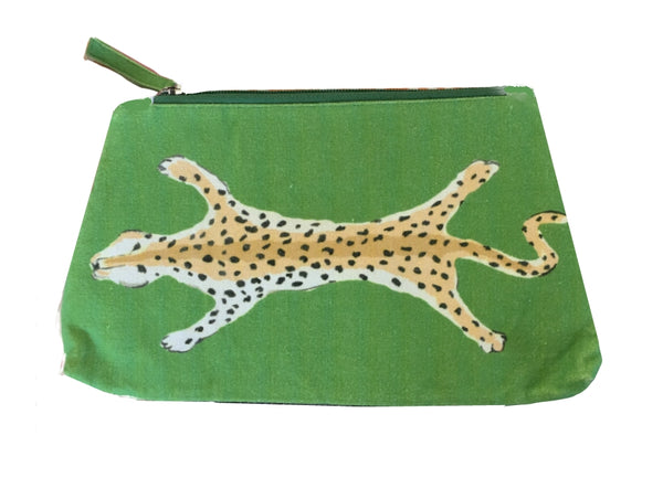 Dana Gibson Green Leopard Travel Bag
