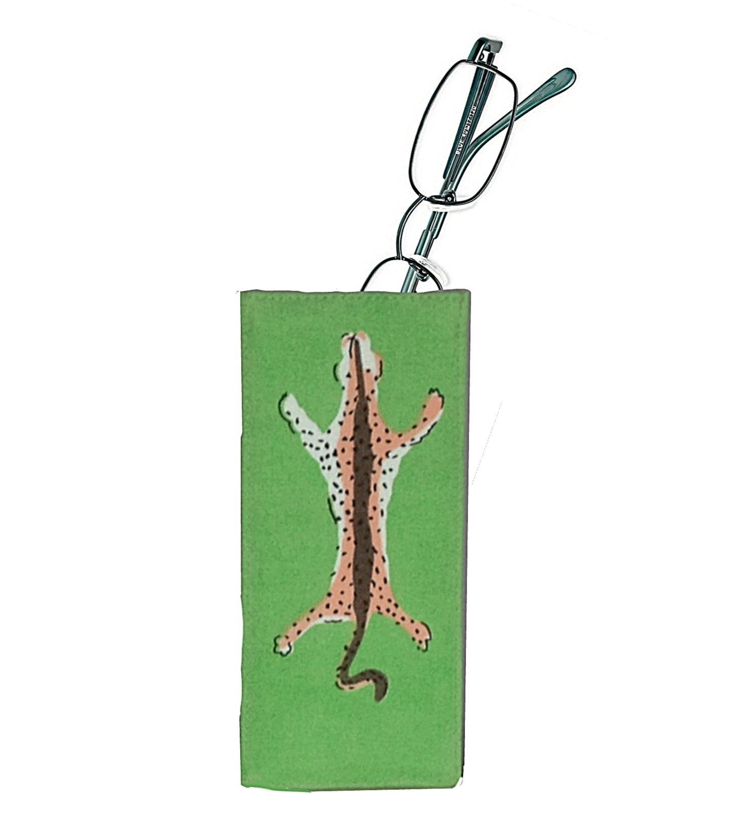 Leopard Eye Glass Case in Pink/Green/Orange