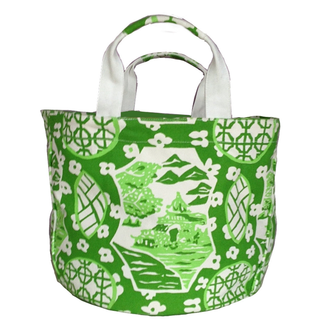 Dana Gibson Canton Green  Bucket Tote