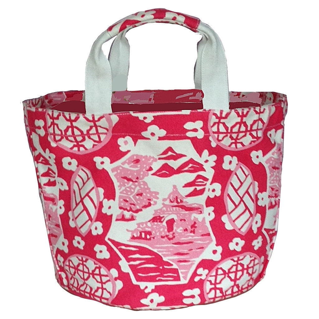 Canton Pink Bucket Tote by Dana Gibson