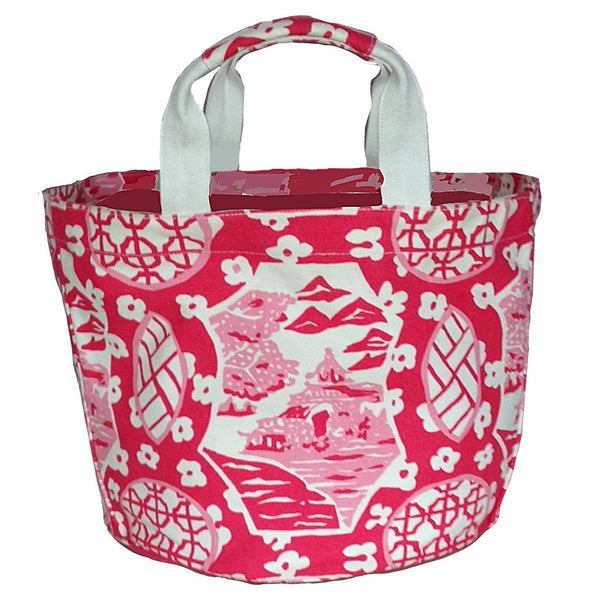 Canton Pink  Bucket Tote by Dana Gibson