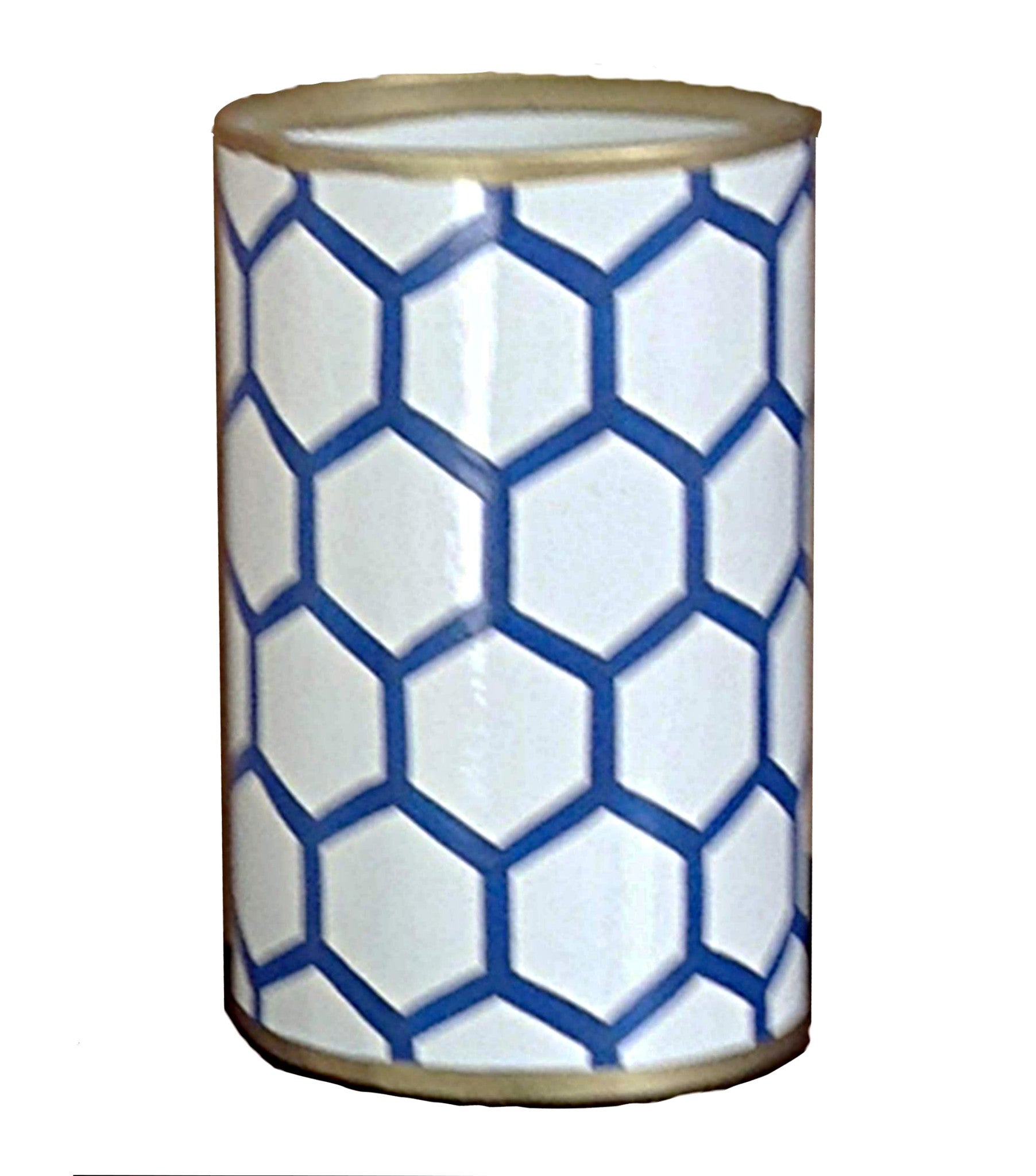 Dana Gibson Blue Mesh Pen Cup