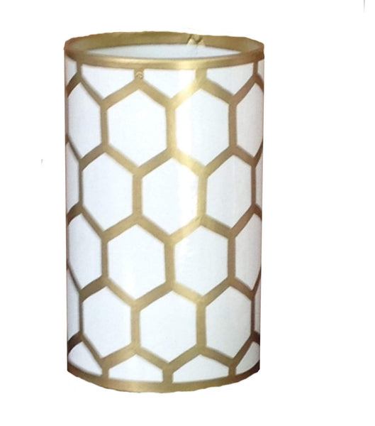 Dana Gibson Gold Mesh Pen Cup