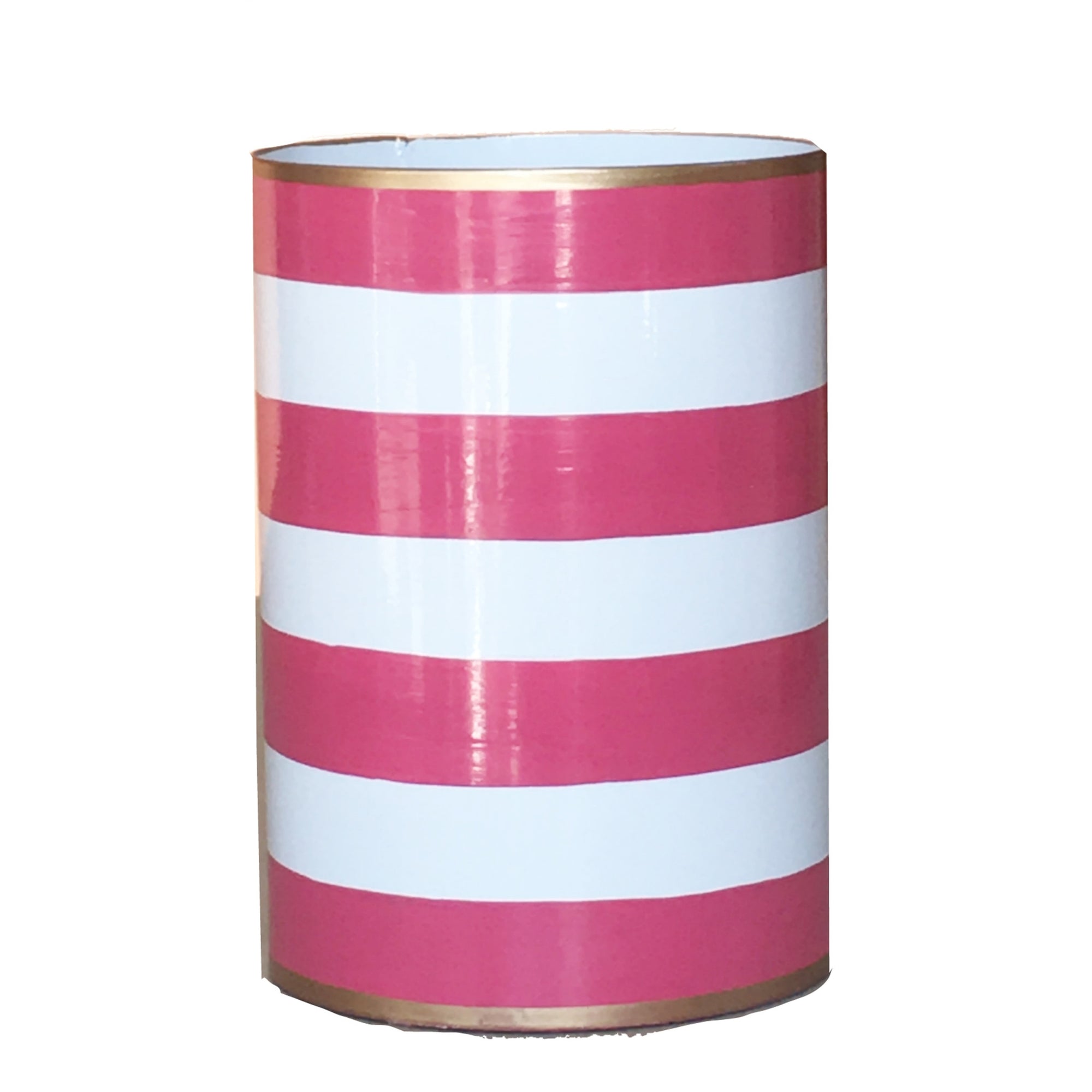 Pink Stripe Pen Cup