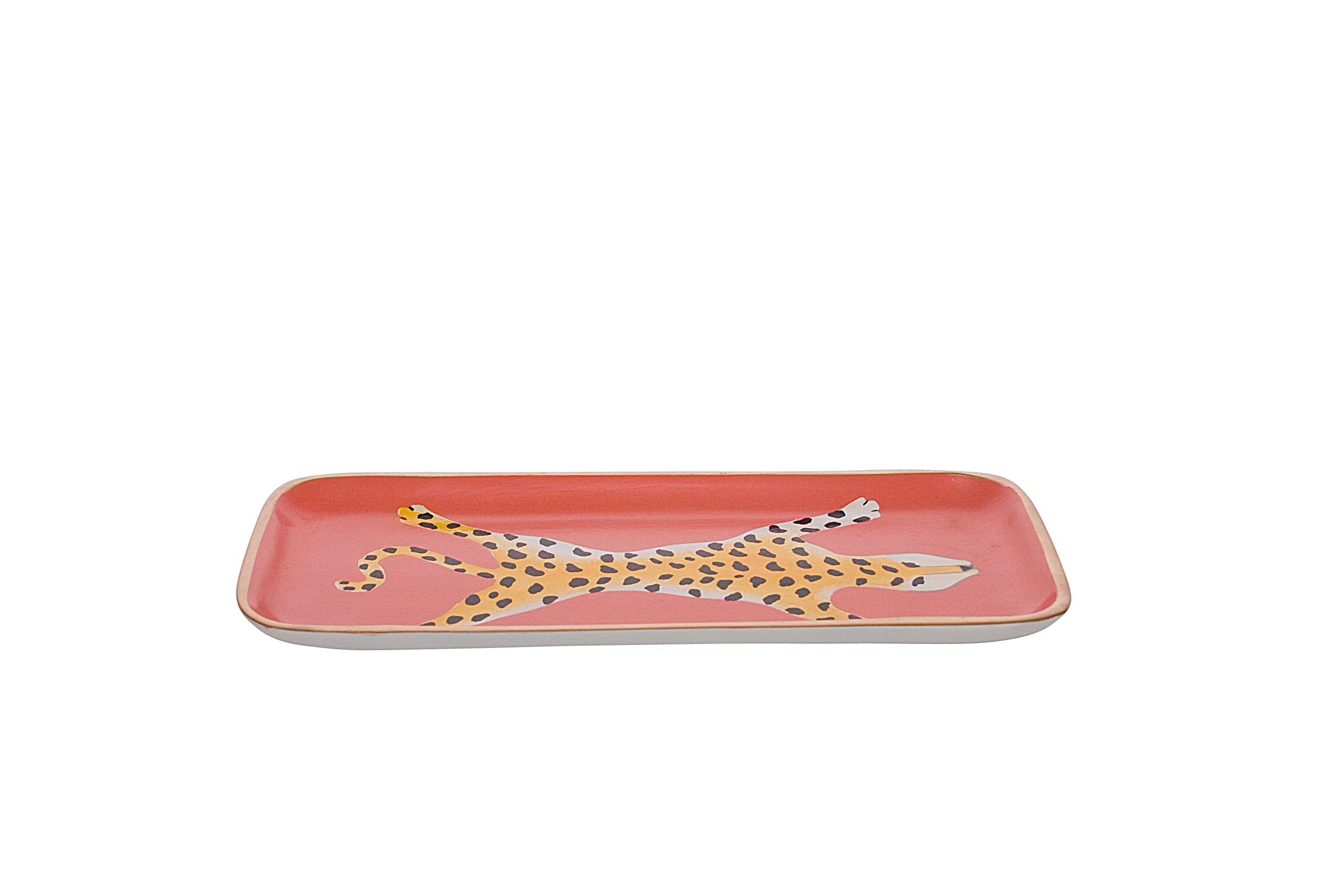 Orange Leopard Tray, Small