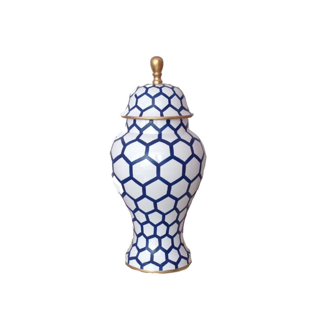 Dana Gibson Ginger Jar, Small in Blue Mesh 2ndQ