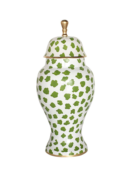 Medium Ginger Jar, Fleck in Green by Dana Gibson