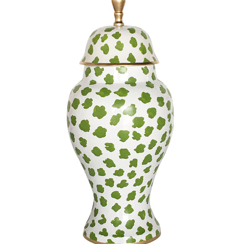 Medium Ginger Jar, Fleck in Green by Dana Gibson