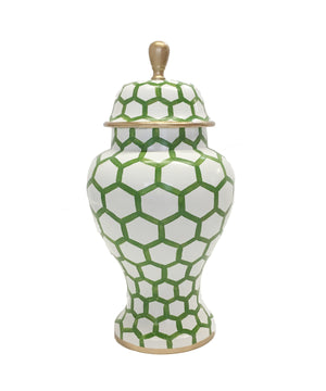 Ginger Jar, Small in Green Mesh by Dana Gibson