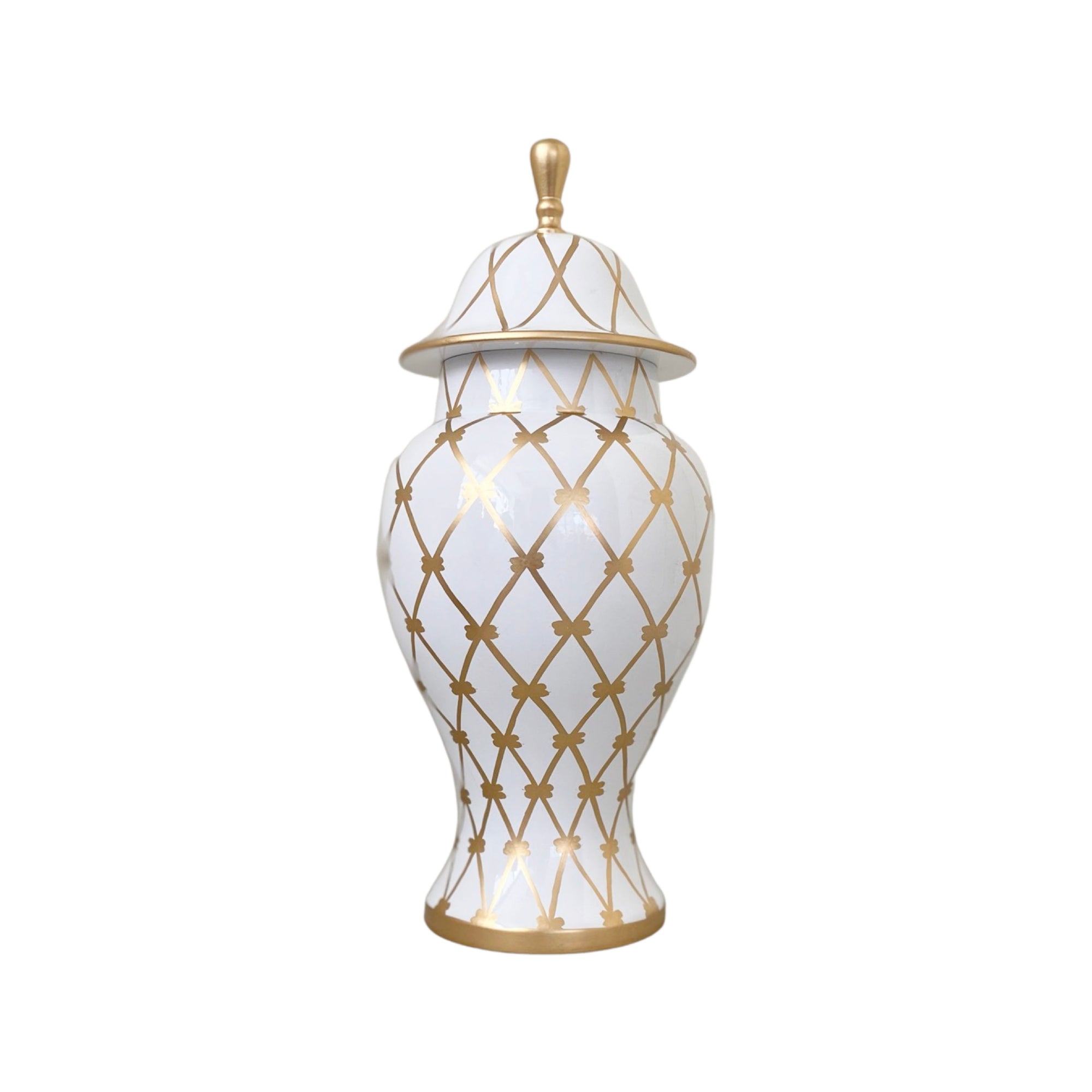 Dana Gibson Gold French Twist Ginger Jar, Small