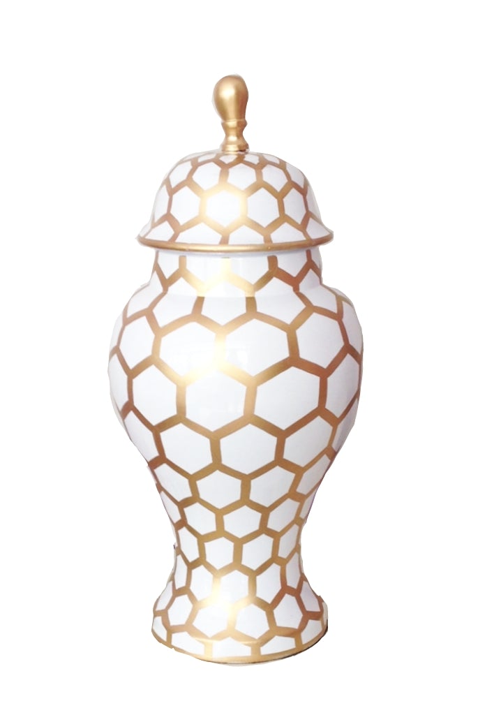 Dana Gibson Gold Mesh Ginger Jar 2ndQ