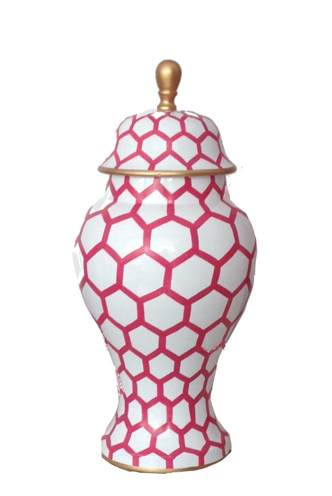 Dana Gibson Ginger Jar, Small in Pink Mesh