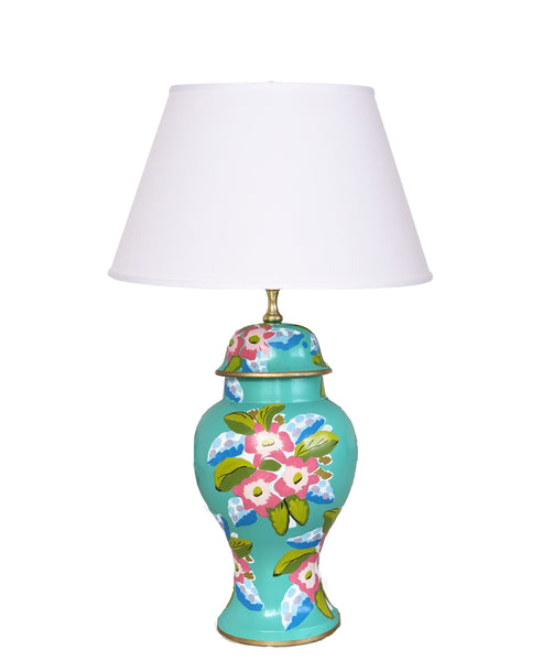 Dana Gibson Elsie in Turquoise Lamp