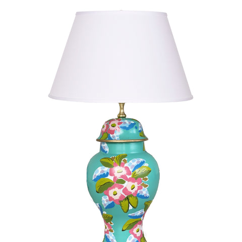 Dana Gibson Elsie in Turquoise Lamp