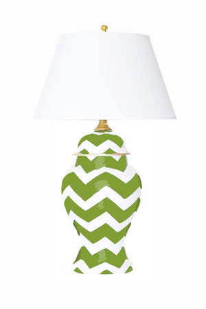 Dana Gibson Green Bargello Ginger Jar Lamp, 2ndQ