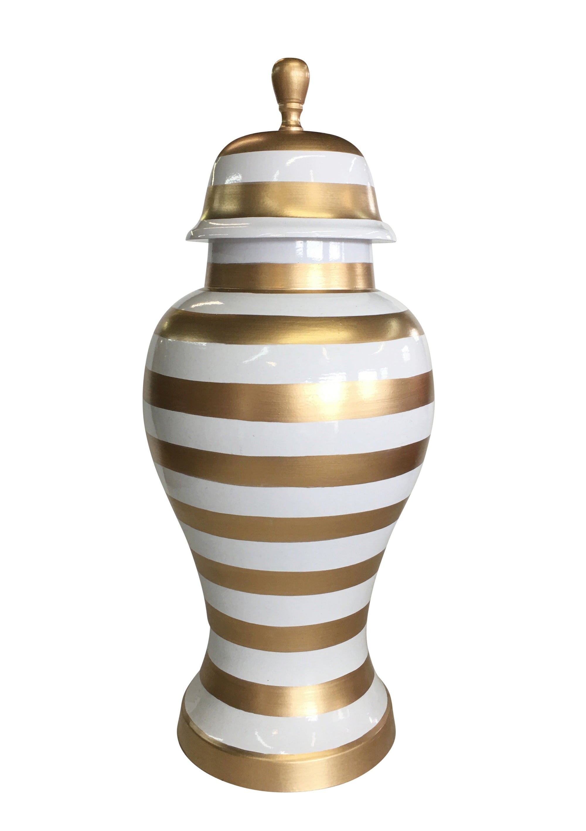 Dana Gibson Medium Ginger Jar in Gold Stripe 2ndQ