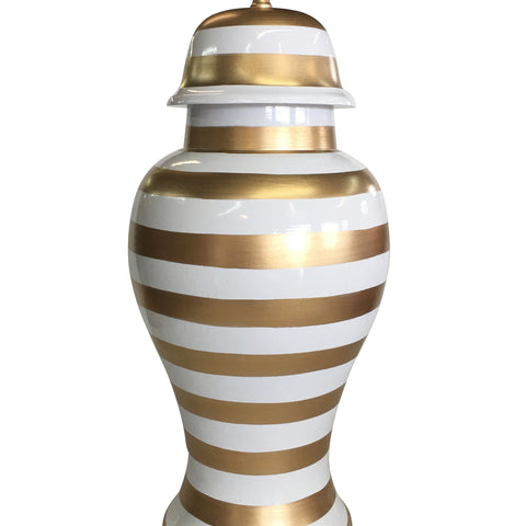Small Ginger Jar, Gold Stripe