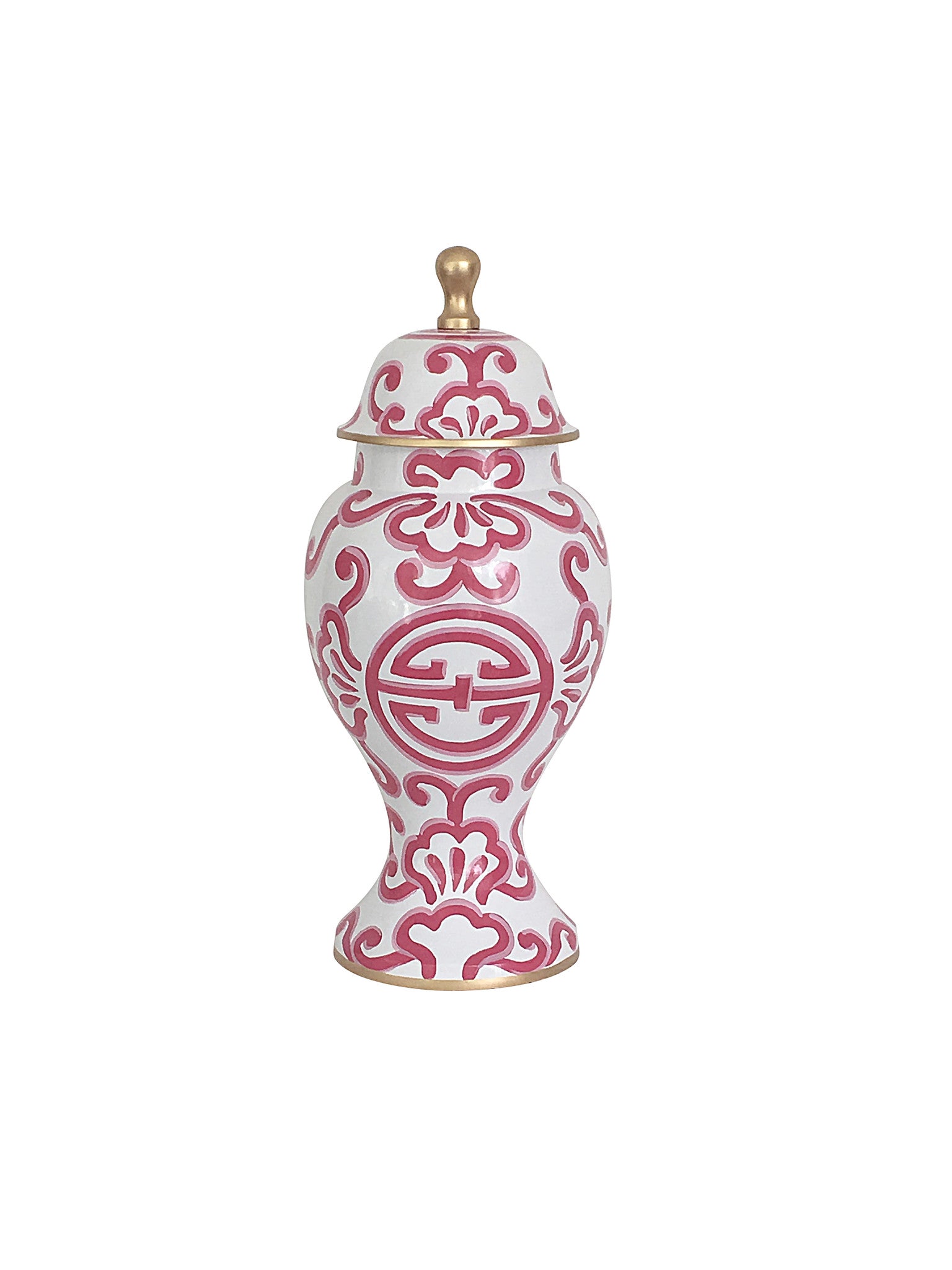 Dana Gibson Pink Sultan Ginger Jar, Medium