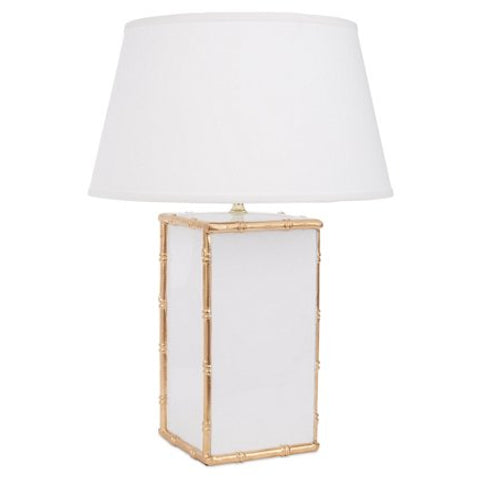 Dana Gibson Bamboo in White Lamp