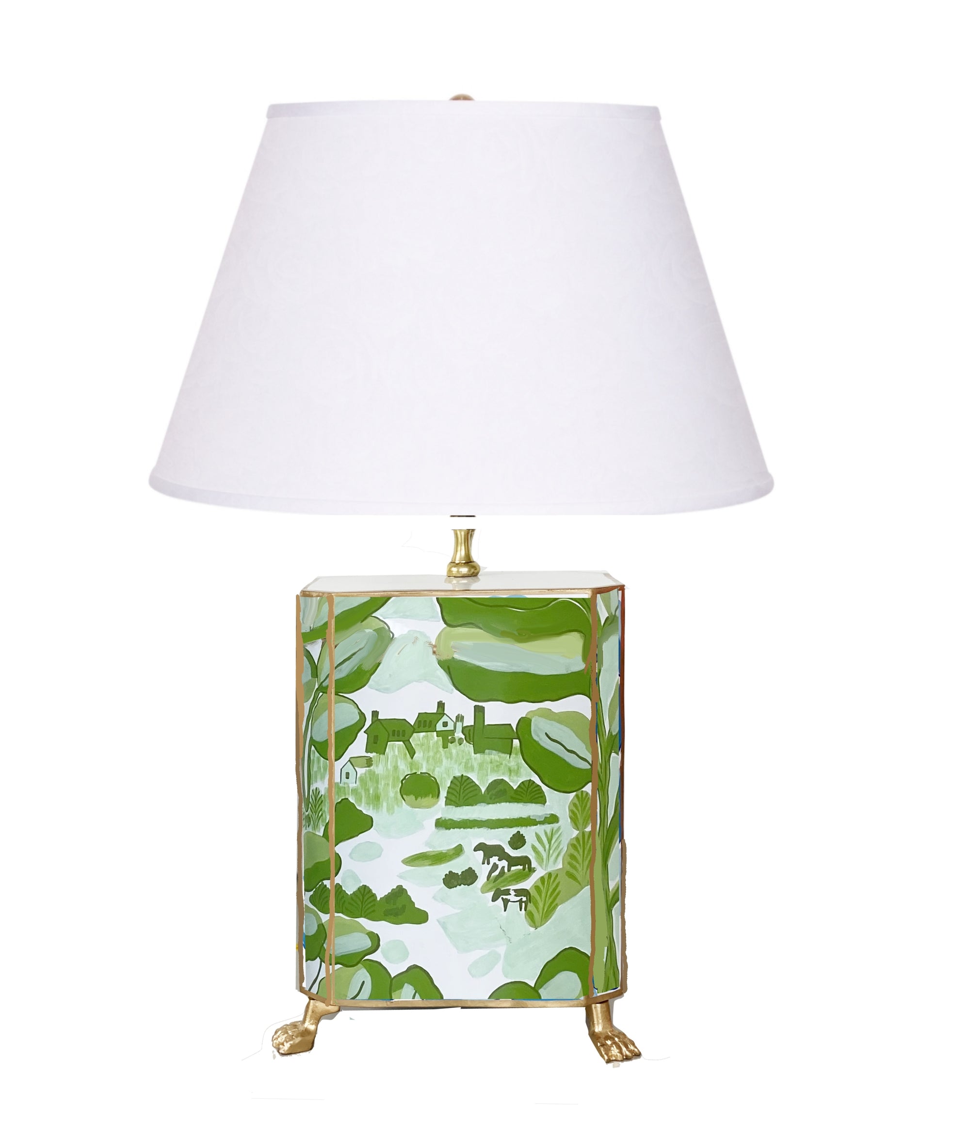 Bristow in Green Footed Lamp by Dana Gibson
