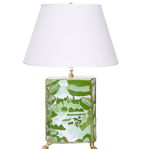 Bristow in Green Footed Lamp by Dana Gibson