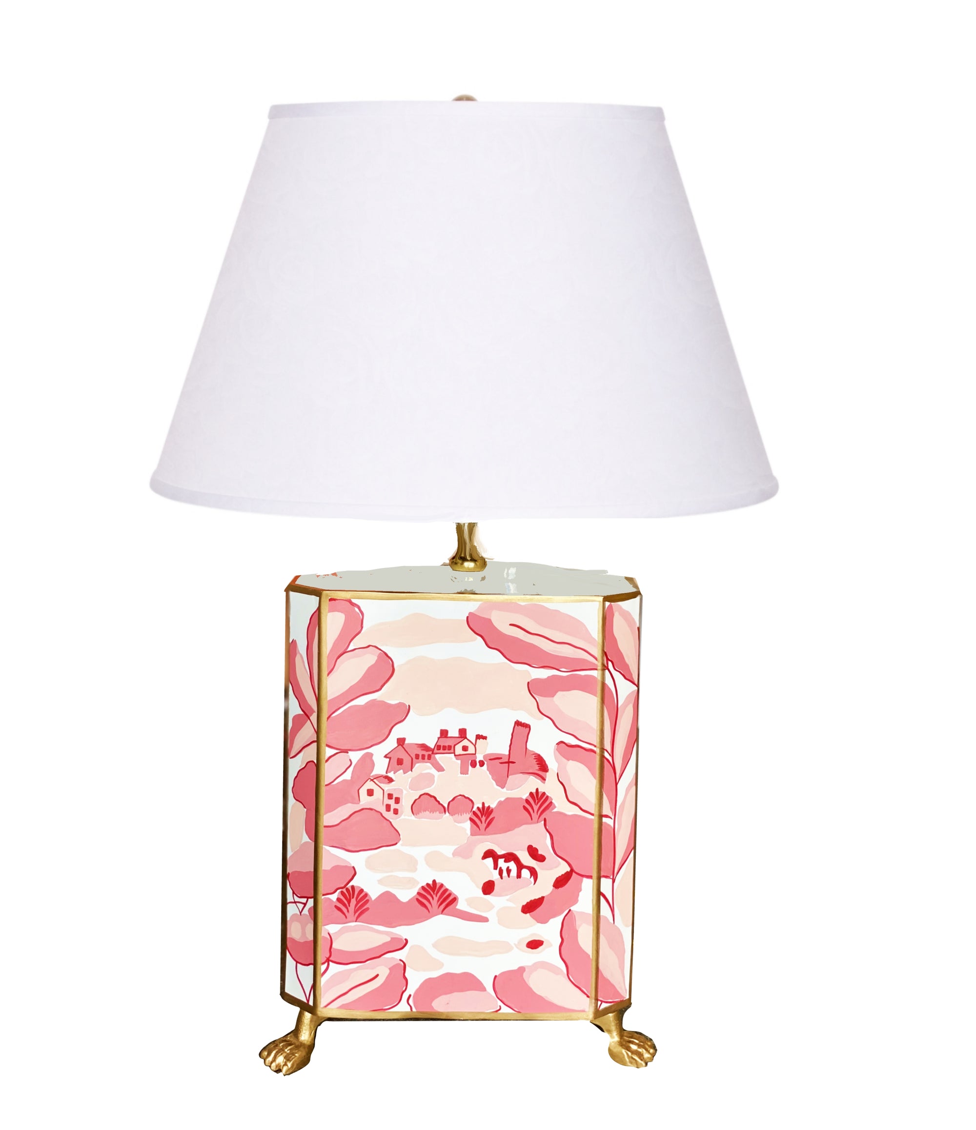 Bristow in Pink Footed Lamp by Dana Gibson