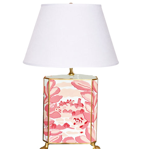 Bristow in Pink Footed Lamp by Dana Gibson