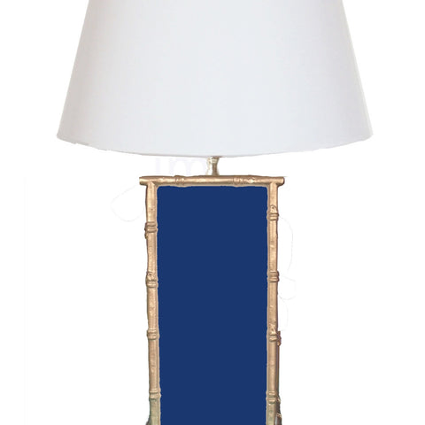 Bamboo in Navy Lamp by Dana Gibson