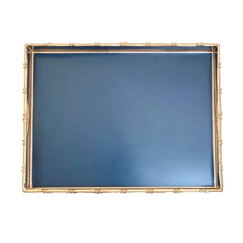 Dana Gibson Bamboo in Navy Serving Tray