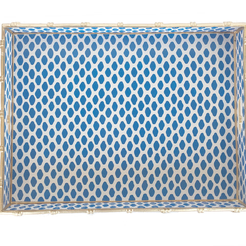 Dana Gibson Bamboo in Parsi Navy Tray 2ndQ