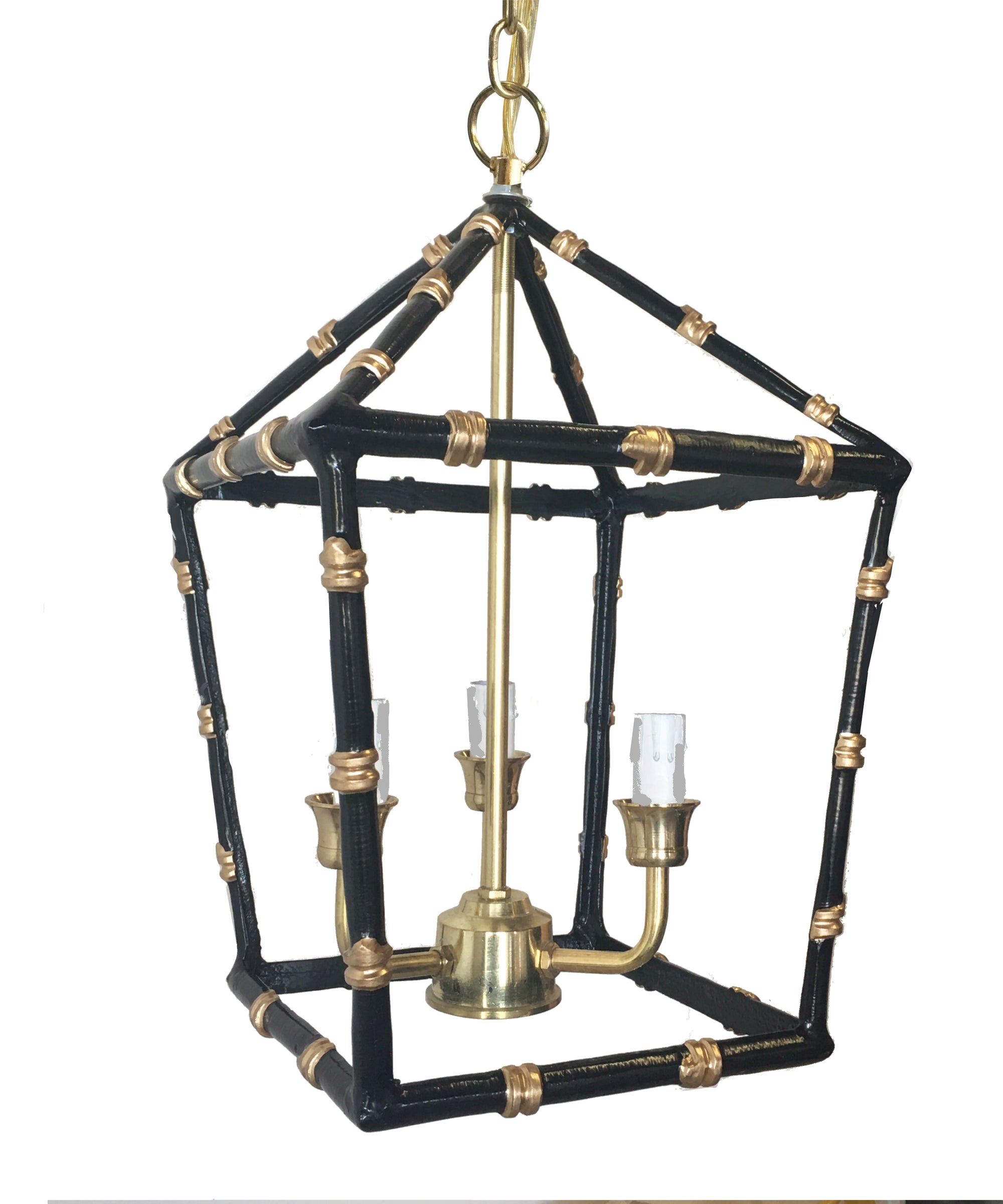 Dana Gibson Bamboo Lantern in Black, Small